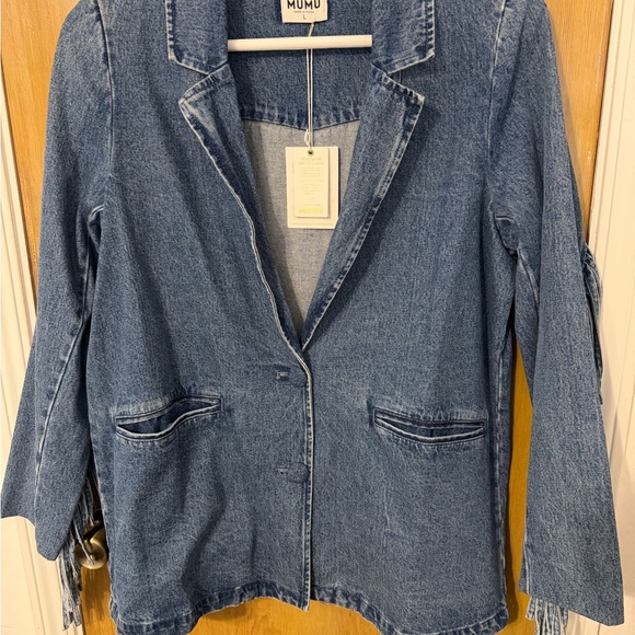 Sierra Fringe Jacket in Blue Indigo - Picture 2 of 6